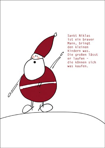 Lustige Nikolaus Glückwunsch/Klappkarte für große Kinder. von Kartenkaufrausch