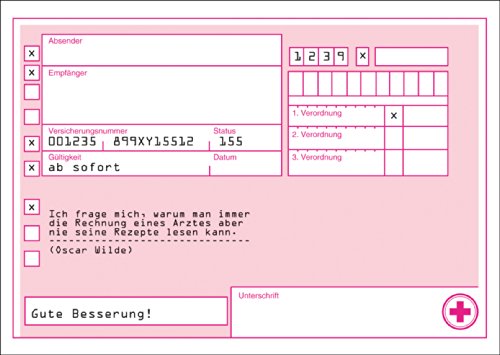 Rezept Klappkarte an eine Person Ihrer Wahl mit Oscar Wilde Zitat zur guten Besserung • auch zum direkt Versenden • lustige Klappkarte mit Umschlag, hochwertig und schön von Kartenkaufrausch