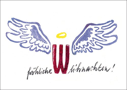Trendige Designer Weihnachtskarte mit Engels flügeln: fröhliche Weihnachten! • Klappkarten Set mit Umschlag zum Fest der Liebe als Geschenk-Karten für Familie und Freunde Trendige Designer Weihnachtskarte mit Engels flügeln: fröhliche Weihnachten! • Klappkarten Set mit Umschlag zum Fest der Liebe als Geschenk-Karten für Familie und Freunde von Kartenkaufrausch