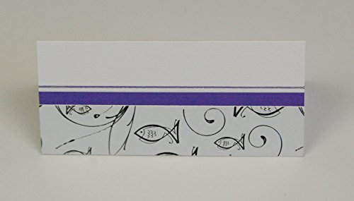 10 x Hochwertige Tischkarten zur Kommunion/Konfirmation"Fische" - lila *Handmade* 10 x Hochwertige Tischkarten zur Kommunion/Konfirmation"Fische" - lila *Handmade* von Kartenkunst