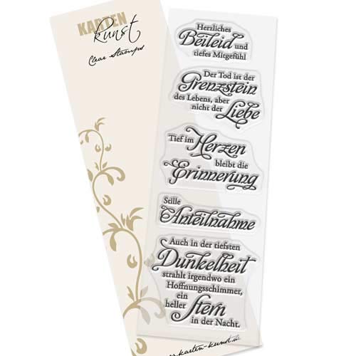 Karten-Kunst Clear Stamps KK-0019 Stempel Beileid - Weise Worte Trauer Silikonstempel Karten-Kunst Clear Stamps KK-0019 Stempel Beileid - Weise Worte Trauer Silikonstempel von Kartenkunst