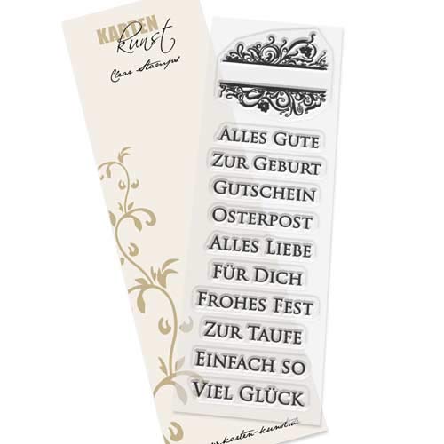 Clear Stamp-Set Stempel-Gummi - Karten-Kunst Eingerahmte Worte von Kartenkunst