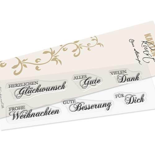 Karten-Kunst Clear Stamps KK-0011 Stempel Herzlichen Glückwunsch, Frohe Weihnachten, Gute Besserung, Vielen Dank, Für Dich, Alles Gute Silikonstempel Karten-Kunst Clear Stamps KK-0011 Stempel Herzlichen Glückwunsch, Frohe Weihnachten, Gute Besserung, Vielen Dank, Für Dich, Alles Gute Silikonstempel von Kartenkunst