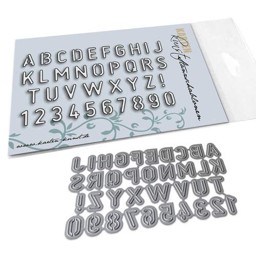 Karten-Kunst Stanzschablone kk-D063 Stanze Stencil Alphabet Schneideschablone von Kartenkunst