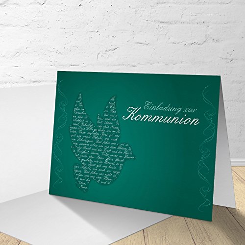5 Karten zur Kommunion mit Umschlägen, Einladungskarten zur Kommunion, Klappkarten im Set zu 5 Stk. "grüne Taube" 5 Karten zur Kommunion mit Umschlägen, Einladungskarten zur Kommunion, Klappkarten im Set zu 5 Stk. "grüne Taube" von Kartenkuss
