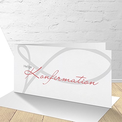 5 Karten zur Konfirmation mit passenden Umschlägen, Motiv "Konfirmation Fisch_pink", Einladungskarten zur Konfirmation, Klappkarten im Set zu 5 Stk. 5 Karten zur Konfirmation mit passenden Umschlägen, Motiv "Konfirmation Fisch_pink", Einladungskarten zur Konfirmation, Klappkarten im Set zu 5 Stk. von Kartenkuss