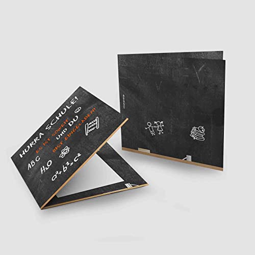 Kartenkuss 8x Einladungskarten für die Einschulung mit passenden Umschlägen, Einladungskarten zur Einschulung im Set zu 8 Stk. "Schultafel" Design Kartenkuss 8x Einladungskarten für die Einschulung mit passenden Umschlägen, Einladungskarten zur Einschulung im Set zu 8 Stk. "Schultafel" Design von Kartenkuss