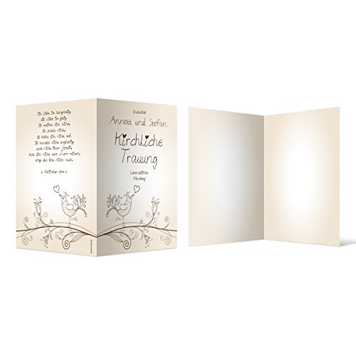 10 x Kirchenheft Hochzeit individuell Klappkarte - Liebesbaum von Kartenmachen.de