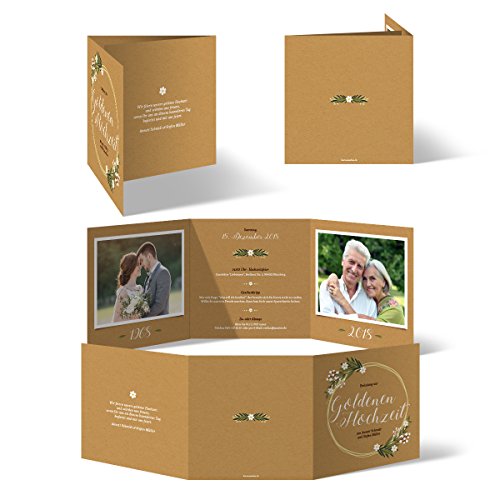 Kartenmachen.de Hochzeitseinladungen Goldhochzeit goldene Hochzeit Einladung individuell - Altgold Kartenmachen.de Hochzeitseinladungen Goldhochzeit goldene Hochzeit Einladung individuell - Altgold von Kartenmachen.de