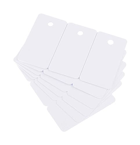 10 x Karteo® Blanko Plastikkarten perforiert und in drei Teile brechbar mit Stanzung Loch Lochung für Schlüsselring und Ketten von Karteo