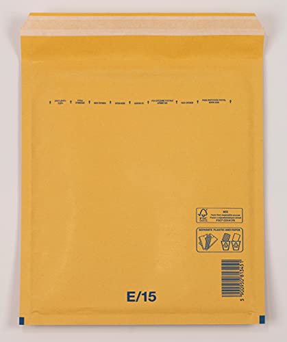 100 Stück Luftpolsterumschläge Luftpolstertaschen Versandtaschen Gr. E5 / DIN B5+ (240 x 275 mm außen) Farbe braun von Kartondealer