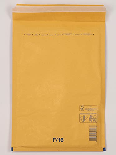 100 Stück Luftpolsterumschläge Luftpolstertaschen Versandtaschen Gr. F6 / DIN A4+ (240 x 350 mm außen) Farbe braun von Ownsun