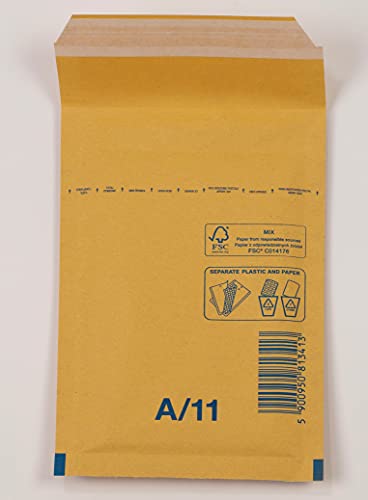 200 Stück Luftpolsterumschlag Luftpolstertasche Versandtasche 1/A 120x175 mm braun von Kartondealer