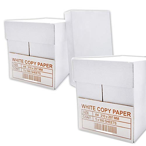 5.000 Blatt Kopierpapier Druckerpapier DIN A4 210x297 mm / 80g/m?/weiss von Kartondealer