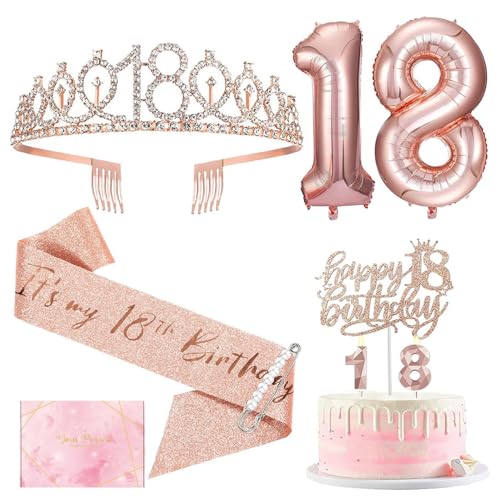 18. Geburtstag Mädchen Deko, Geschenk 18 Geburtstag Mädchen, 18. Geburtstag Krone und Schärpe, Happy Birthday Tortendeko 18 Geburtstag Mädchen 18. Geburtstag Mädchen Deko, Geschenk 18 Geburtstag Mädchen, 18. Geburtstag Krone und Schärpe, Happy Birthday Tortendeko 18 Geburtstag Mädchen von Kaseryao