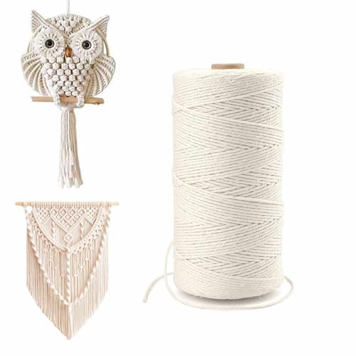 Makramee Garn 1mm x 450m - 100% Baumwolle Baumwollgarn, Beige Baumwollschnur für DIY Kunsthandwerk, Wandbehang, Traumfänger, Böhmen Hochzeit Dekorationen Makramee Garn 1mm x 450m - 100% Baumwolle Baumwollgarn, Beige Baumwollschnur für DIY Kunsthandwerk, Wandbehang, Traumfänger, Böhmen Hochzeit Dekorationen von Kaseryao