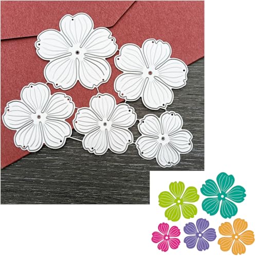 3D-Rosen-Metall-Stanzformen, Hochzeits-Blätter, Stanzschablonen für Bastelarbeiten, Scrapbooking, Alben, dekorative Prägepapier-Stanzformen für Kartenherstellung (Blume G) von Kashoer