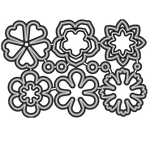 3D-Rosen-Metall-Stanzformen, Hochzeits-Blätter, Stanzschablonen für DIY, Scrapbooking, Album, dekorative Prägepapier-Stanzformen für Kartenherstellung (Blume C) von Kashoer