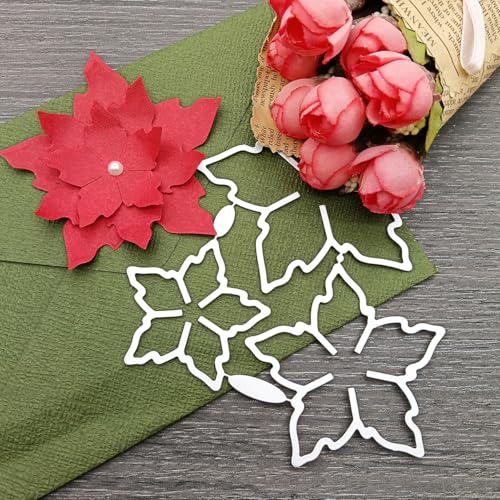 3D-Rosen-Metall-Stanzformen, Hochzeits-Blätter, Stanzschablonen für DIY, Scrapbooking, Album, dekorative Prägepapier-Stanzformen für Kartenherstellung (Blume E) von Kashoer
