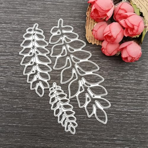 Blatt-Metall-Stanzformen, verschiedene Blätter, Pflanzen, Blumen, Stanzschablonen für DIY, Scrapbooking, Album, dekorative Prägepapier-Stanzformen, Kartenherstellung (Blatt D) von Kashoer