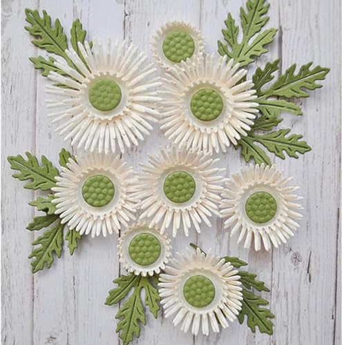 Metall-Stanzformen mit 3D-Rosenblüten, Hochzeit, Blume, Blätter, Stanzschablonen für DIY, Scrapbooking, Album, dekorative Prägepapier-Stanzformen für Kartenherstellung (Blume F) von Kashoer