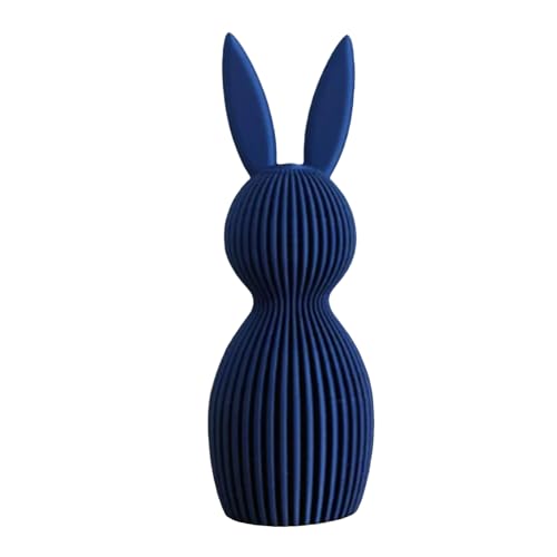 Kashyke Moderne Osterhase Deko 3D Druck Deko Hase, Osterdeko I Hasen Modern I Tolle Osterfiguren, Hasenfiguren, Dekofigur, Osterdeko Tisch, Dekoration für Ostern (Blau) von Kashyke