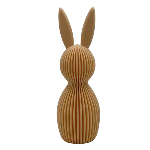 Kashyke Moderne Osterhase Deko 3D Druck Deko Hase, Osterdeko I Hasen Modern I Tolle Osterfiguren, Hasenfiguren, Dekofigur, Osterdeko Tisch, Dekoration für Ostern (Gelb) von Kashyke