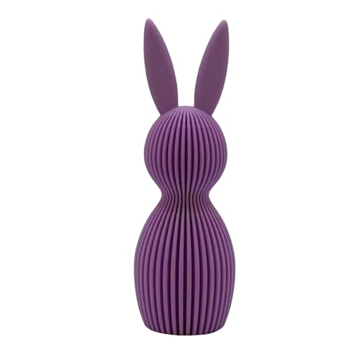Kashyke Moderne Osterhase Deko 3D Druck Deko Hase, Osterdeko I Hasen Modern I Tolle Osterfiguren, Hasenfiguren, Dekofigur, Osterdeko Tisch, Dekoration für Ostern (Lila) von Kashyke