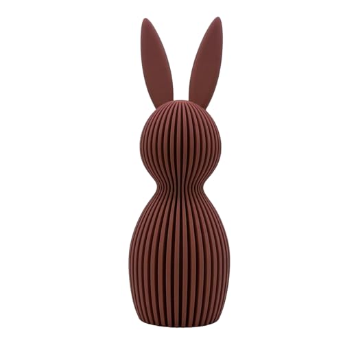 Kashyke Moderne Osterhase Deko 3D Druck Deko Hase, Osterdeko I Hasen Modern I Tolle Osterfiguren, Hasenfiguren, Dekofigur, Osterdeko Tisch, Dekoration für Ostern (Rot) von Kashyke