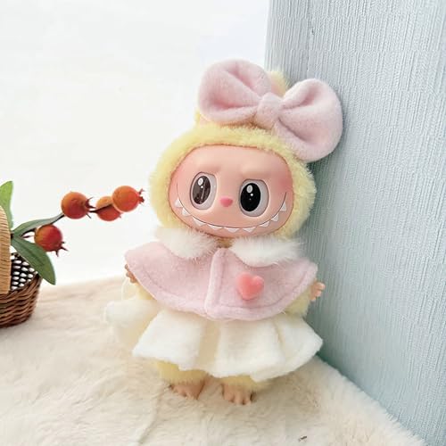 Kleidung Kompatibel mit Labubu Puppen, Labubu Clothing, Labubu Kleidung Outfit für die 17 cm Mini Plüsch Puppen Plüschpuppe (#02) von Kashyke