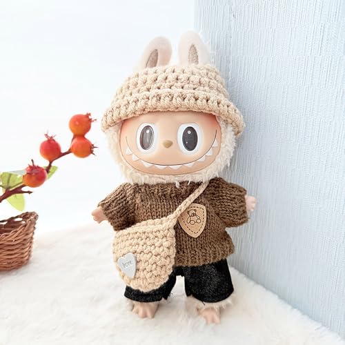 Kleidung Kompatibel mit Labubu Puppen, Labubu Clothing, Labubu Kleidung Outfit für die 17 cm Mini Plüsch Puppen Plüschpuppe (#06) von Kashyke