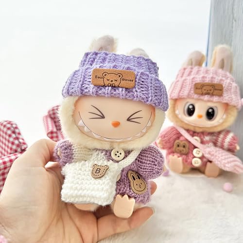 Kleidung Kompatibel mit Labubu Puppen, Labubu Clothing, Labubu Kleidung Outfit für die 17 cm Mini Plüsch Puppen Plüschpuppe (#12) von Kashyke