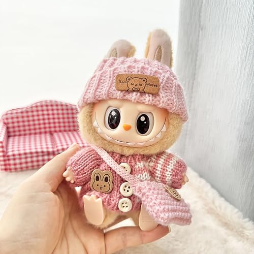 Kleidung Kompatibel mit Labubu Puppen, Labubu Clothing, Labubu Kleidung Outfit für die 17 cm Mini Plüsch Puppen Plüschpuppe (#15) von Kashyke