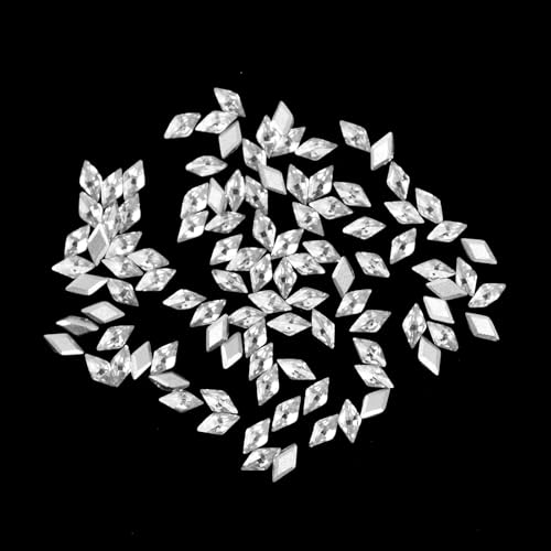 100 Stück Rauten Strasssteine für Nägel Glitzersteine Zirkon, 3mm Edelsteine Gems 3D Nail Art Kristalle Steine Nagel-Edelsteinen, Diamanten Charms für Nagelkunst Rhinestones Nailart Glitzer von Kaslaider