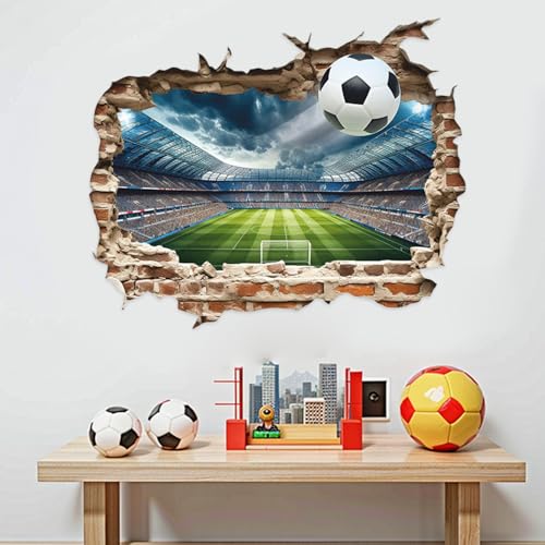3D Fussball Arena Wandtattoo, Wandsticker Fussball Kinderzimmer, Poster Fussball Wandbild, 3D Wandtattoo Fußball für Jugendzimmer Kinderzimmer Teenager Schlafzimmer 3D Fussball Arena Wandtattoo, Wandsticker Fussball Kinderzimmer, Poster Fussball Wandbild, 3D Wandtattoo Fußball für Jugendzimmer Kinderzimmer Teenager Schlafzimmer von Kaslaider