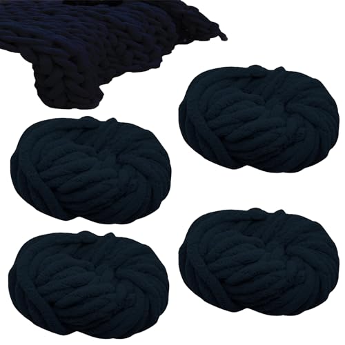 4 Stück Grobstrickgarn, Garn zum Häkeln von Hand, Wolle, gestrickt, Chunky | für Decke, Teppich, Korb, Kissen, Katze, Hund, Kaninchen 4 Stück Grobstrickgarn, Garn zum Häkeln von Hand, Wolle, gestrickt, Chunky | für Decke, Teppich, Korb, Kissen, Katze, Hund, Kaninchen von Kasmole