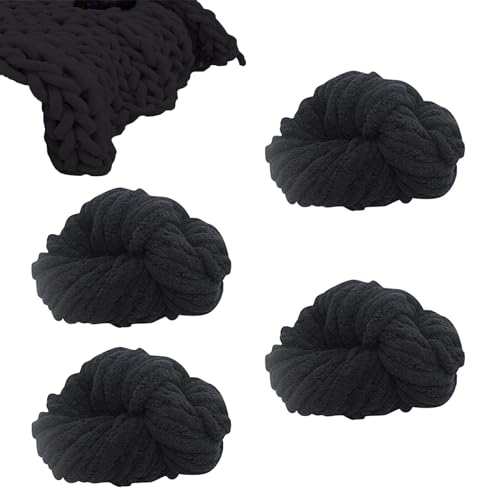 4 Stück Grobstrickgarn, Garn zum Häkeln von Hand, Wolle, gestrickt, Chunky | für Decke, Teppich, Korb, Kissen, Katze, Hund, Kaninchen 4 Stück Grobstrickgarn, Garn zum Häkeln von Hand, Wolle, gestrickt, Chunky | für Decke, Teppich, Korb, Kissen, Katze, Hund, Kaninchen von Kasmole