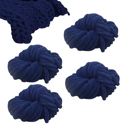 4 Stück Grobstrickgarn, Garn zum Häkeln von Hand, Wolle, gestrickt, Chunky | für Decke, Teppich, Korb, Kissen, Katze, Hund, Kaninchen 4 Stück Grobstrickgarn, Garn zum Häkeln von Hand, Wolle, gestrickt, Chunky | für Decke, Teppich, Korb, Kissen, Katze, Hund, Kaninchen von Kasmole