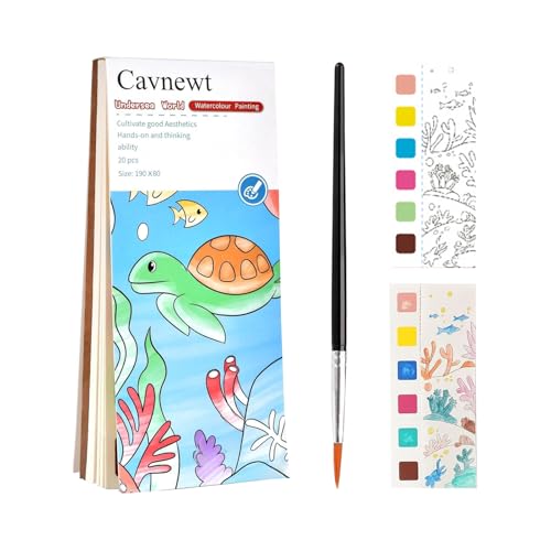 Aquarell Buch, Kinder Malbuch Set Aquarell Übungsbuch, Zeichenblock Zubehör Kleine Zeichenmappe Sommeraktivitäten für Kleinkinder Jugendliche Aquarell Buch, Kinder Malbuch Set Aquarell Übungsbuch, Zeichenblock Zubehör Kleine Zeichenmappe Sommeraktivitäten für Kleinkinder Jugendliche von Kasmole