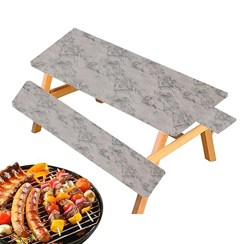 Camping-Tischdecke, Picknicktischdecke, Campingdecke, ölbeständig, für Picknicktisch, Campingtischdecke mit Sitzbankbezügen Camping-Tischdecke, Picknicktischdecke, Campingdecke, ölbeständig, für Picknicktisch, Campingtischdecke mit Sitzbankbezügen von Kasmole