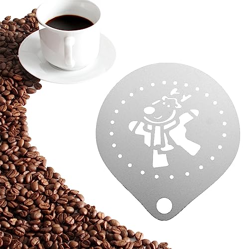 Cappuccino-Schablonen, wiederverwendbar, Pulverschablone, Kunst-Schablonen, Backen, Basteln – wiederverwendbare Formen Werkzeug Dekoration von Kasmole