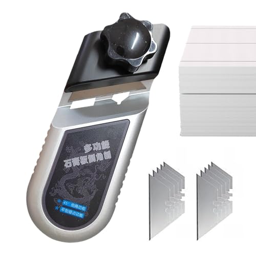 Gipskarton-Fasenwerkzeug - 45/90 Grad Gipskarton-Schneidewerkzeug | Effizienter Winkelfräser Mit 10 Fräsköpfen Für Deckenplatten & Baustellen Gipskarton-Fasenwerkzeug - 45/90 Grad Gipskarton-Schneidewerkzeug | Effizienter Winkelfräser Mit 10 Fräsköpfen Für Deckenplatten & Baustellen von Kasmole