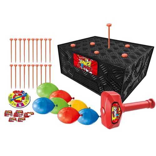 Kasmole Sprengballon-Box-Spiel | Lustiges Wack A Balloon-Spiel Multiplayer-Herausforderung Ballonsprengungsbox-Spiel Crazy Balloon Explosions-Spielset - für Familienfeiern von Kasmole