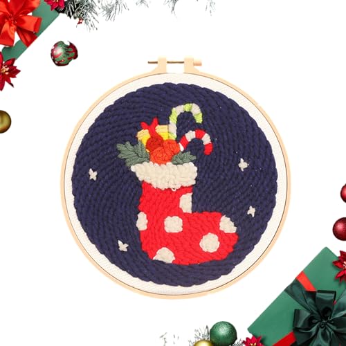 Kreuzstich-Set für Weihnachten, für Anfänger, handgestempelt mit Motiven aus der Weihnachtsmannserie, kreatives Kreuzstich-Set aus der Weihnachtsserie für Anfänger Kreuzstich-Set für Weihnachten, für Anfänger, handgestempelt mit Motiven aus der Weihnachtsmannserie, kreatives Kreuzstich-Set aus der Weihnachtsserie für Anfänger von Kasmole