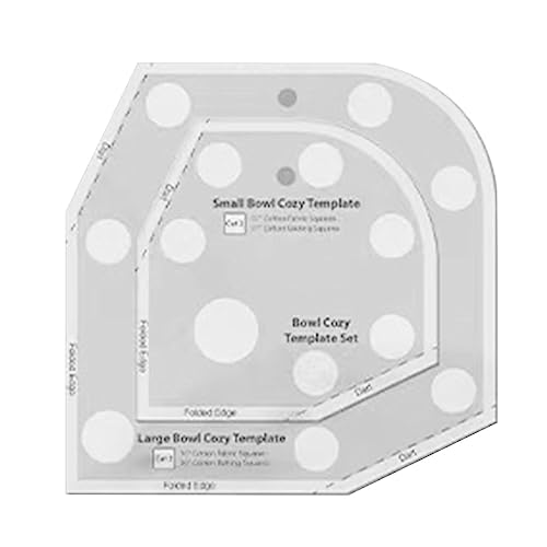 Schüssel-gemütliche Muster-Schablone,6/8 10 Zoll Acryl Bowl Wrap Schnittmuster Vorlage - DIY Craft Stencil Cut on Fold Template Sewing for Hot and Cold Food Bowl von Kasmole