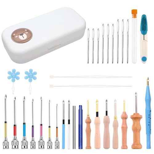 Sticknadel-Set für Punch Needle,Sticknadel Set für Erwachsene | Handarbeitswerkzeug Für Steppdecken Kissen Mützen Sticknadel-Set für Punch Needle,Sticknadel Set für Erwachsene | Handarbeitswerkzeug Für Steppdecken Kissen Mützen von Kasmole