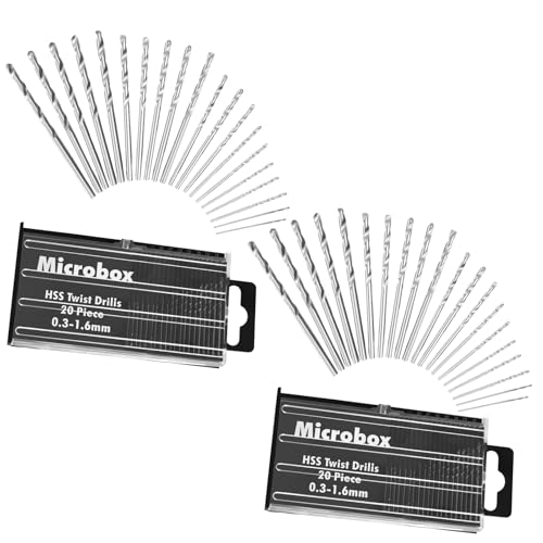 Kasoud Dremel-Bohrer, HSS-Bohrer-Set, 0,3–1,6 mm, Dremel-Bohrer, HSS-Spiralbohrer, Schaftspiralbohrer für Kunststoff, Holz, Weichmetall (2 Paar) von Kasoud