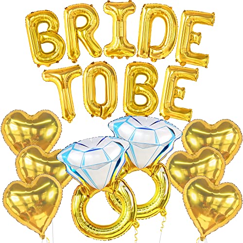 KatchOn, Gold Bride To Be Luftballons-Set – 17er-Pack | Goldene Brautballons | Brautparty-Luftballons für Brautparty-Dekorationen | Goldene „Bride To Be“-Luftballons für goldene Bachelorette-Party-D KatchOn, Gold Bride To Be Luftballons-Set – 17er-Pack | Goldene Brautballons | Brautparty-Luftballons für Brautparty-Dekorationen | Goldene „Bride To Be“-Luftballons für goldene Bachelorette-Party-D von KatchOn