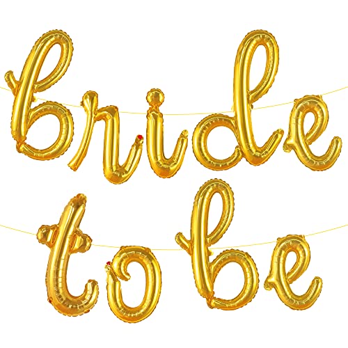 KatchOn, Gold Bride to be Luftballons – 40,6 cm | Script Bride Balloons Bachelorette Party Dekorationen | Folienbanner Bride To Be Dekor | Brautparty, Brautdekorationen für Hochzeitstag von KatchOn