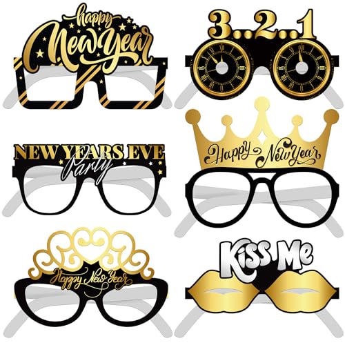 KatchOn, Happy New Year Brille 2024 - 6 Stück | Happy New Years Eve Gläser für Happy New Years Dekorationen 2024 | Happy New Years Eye Glasses, Silvester Party Supplies 2024 | NYE Decorations KatchOn, Happy New Year Brille 2024 - 6 Stück | Happy New Years Eve Gläser für Happy New Years Dekorationen 2024 | Happy New Years Eye Glasses, Silvester Party Supplies 2024 | NYE Decorations von KatchOn